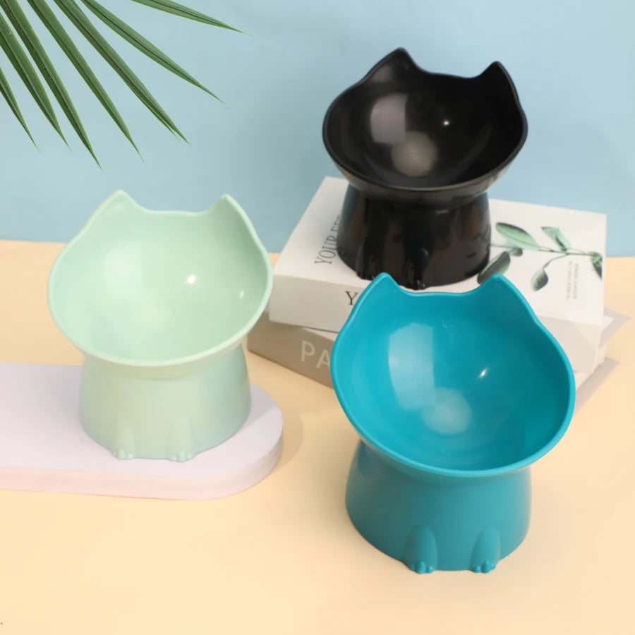 😺 Gamelle surélevée anti-stress pour chat – Design oreilles de chat