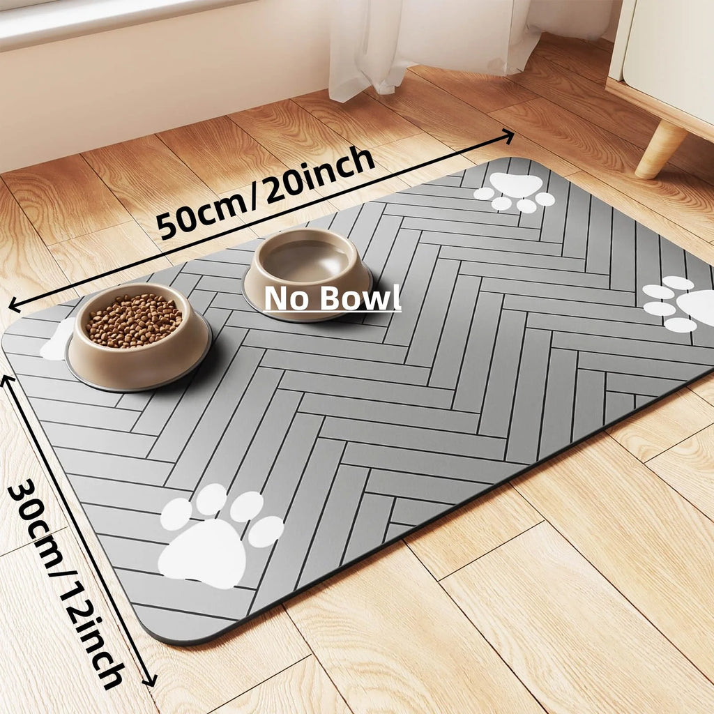 🐶😺Tapis de gamelle absorbant antidérapant – Sol propre pour chiens et chats