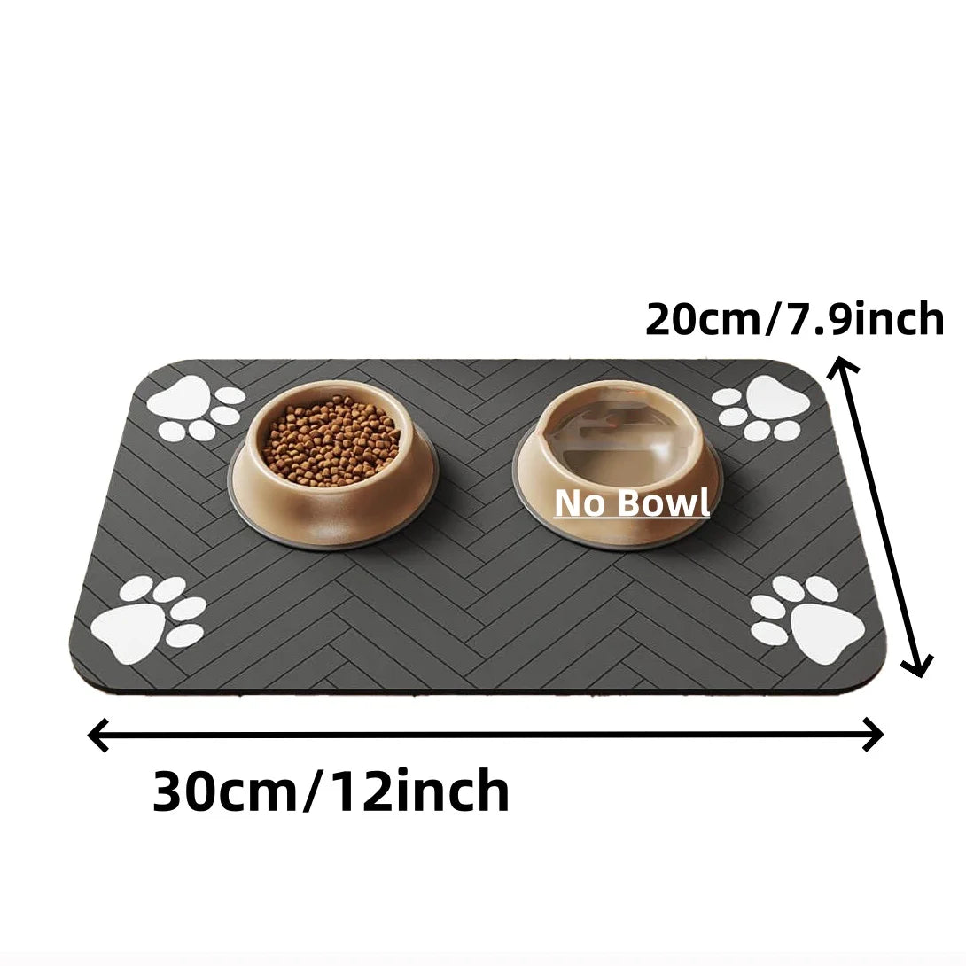 🐶😺Tapis de gamelle absorbant antidérapant – Sol propre pour chiens et chats