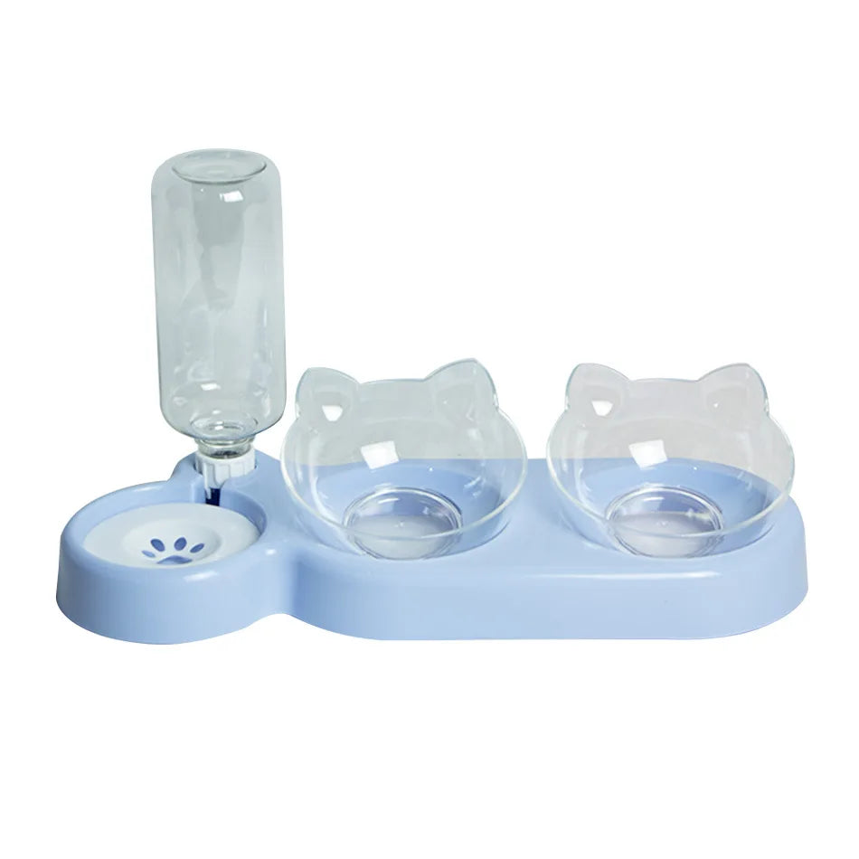 🐶😺 Gamelles 3 en 1 avec distributeur d'eau automatique - Chats & Chiens - Pratique, Hygiénique & Design