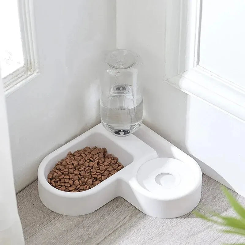 🐶😺Fontaine Duo Love™ – Gamelle automatique 2-en-1 eau & croquettes pour chien et chat