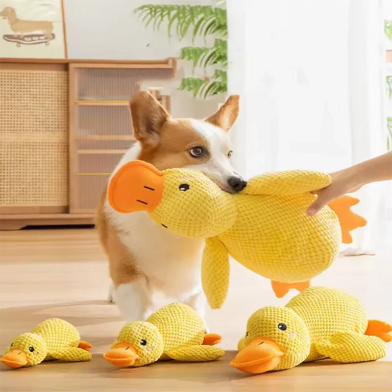 Jouet en peluche pour chien, résistant aux morsures de canard, nettoyage des dents, grand chien, divertissement interactif, chiot, ennui, jouet en peluche pour animaux de compagnie