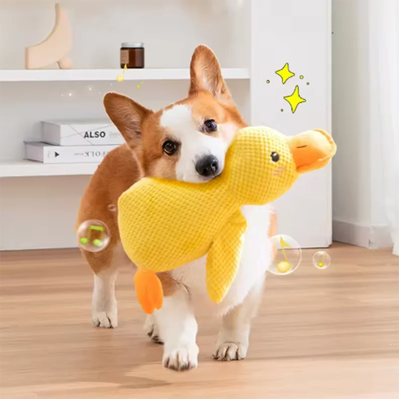 Jouet en peluche pour chien, résistant aux morsures de canard, nettoyage des dents, grand chien, divertissement interactif, chiot, ennui, jouet en peluche pour animaux de compagnie