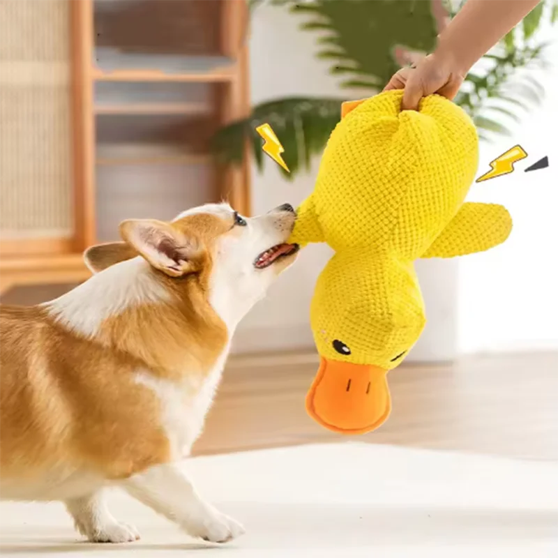 Jouet en peluche pour chien, résistant aux morsures de canard, nettoyage des dents, grand chien, divertissement interactif, chiot, ennui, jouet en peluche pour animaux de compagnie
