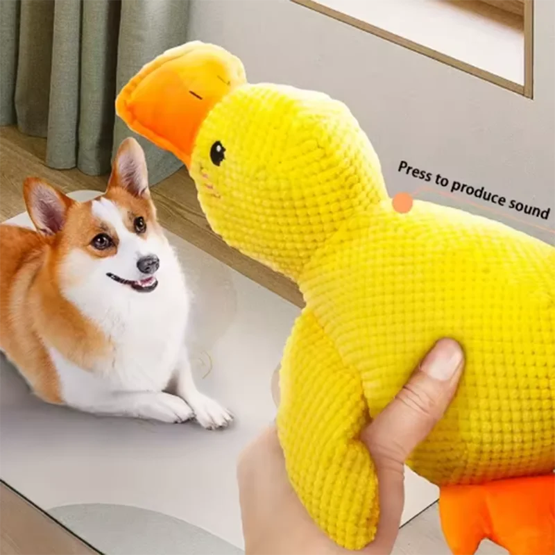 Jouet en peluche pour chien, résistant aux morsures de canard, nettoyage des dents, grand chien, divertissement interactif, chiot, ennui, jouet en peluche pour animaux de compagnie