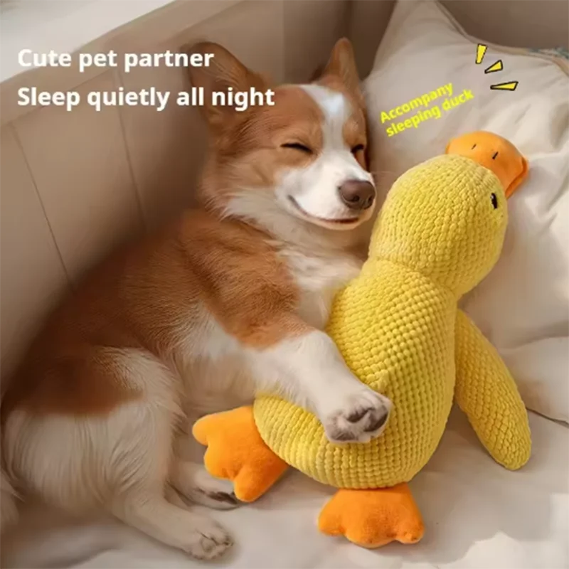 Jouet en peluche pour chien, résistant aux morsures de canard, nettoyage des dents, grand chien, divertissement interactif, chiot, ennui, jouet en peluche pour animaux de compagnie