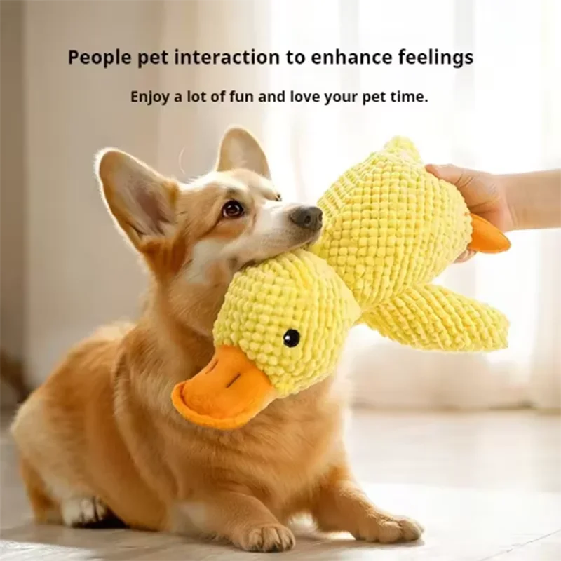 Jouet en peluche pour chien, résistant aux morsures de canard, nettoyage des dents, grand chien, divertissement interactif, chiot, ennui, jouet en peluche pour animaux de compagnie