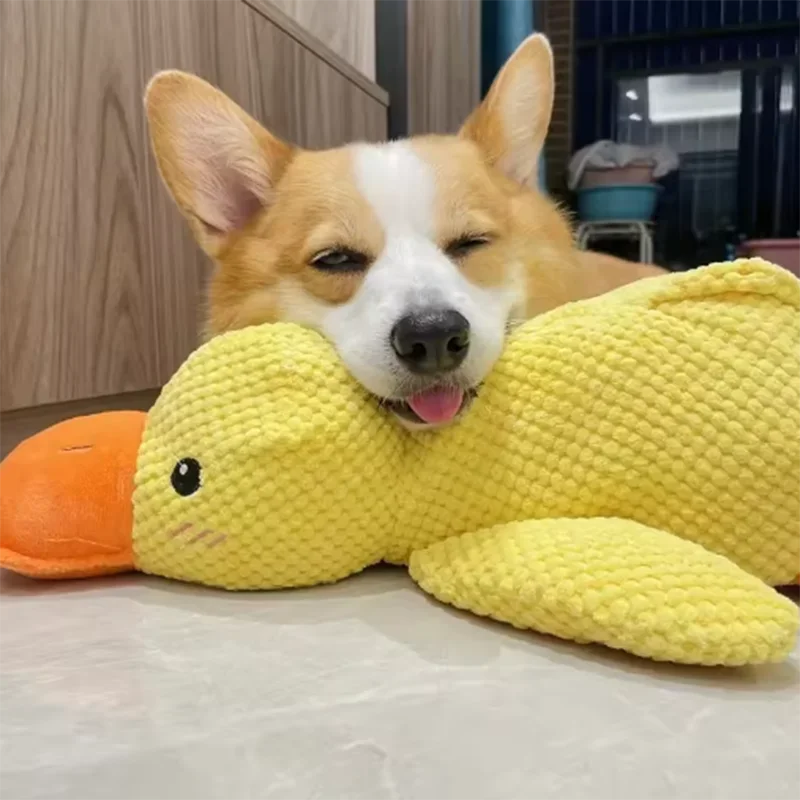 Jouet en peluche pour chien, résistant aux morsures de canard, nettoyage des dents, grand chien, divertissement interactif, chiot, ennui, jouet en peluche pour animaux de compagnie