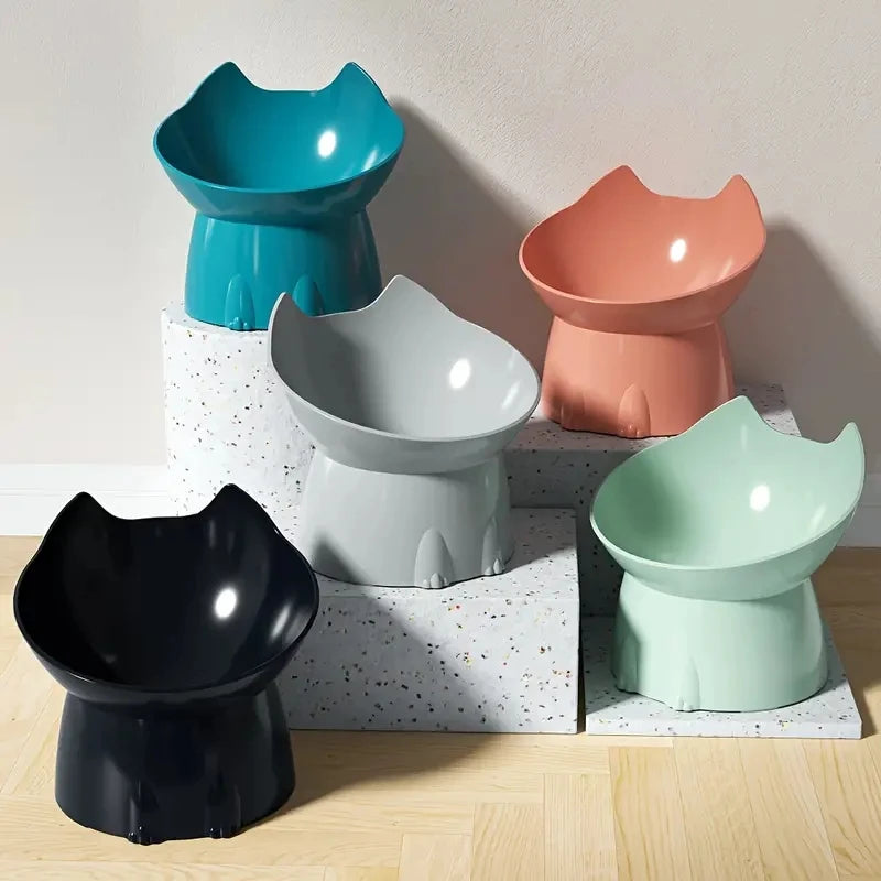😺 Gamelle surélevée anti-stress pour chat – Design oreilles de chat