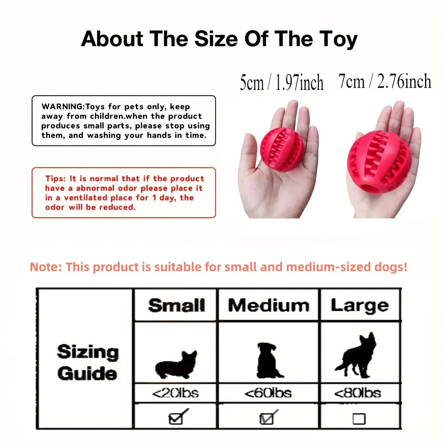 🐶😺Jouet à mâcher pour chien et chat, indestructible, distributeur de croquettes et friandises (petit format)