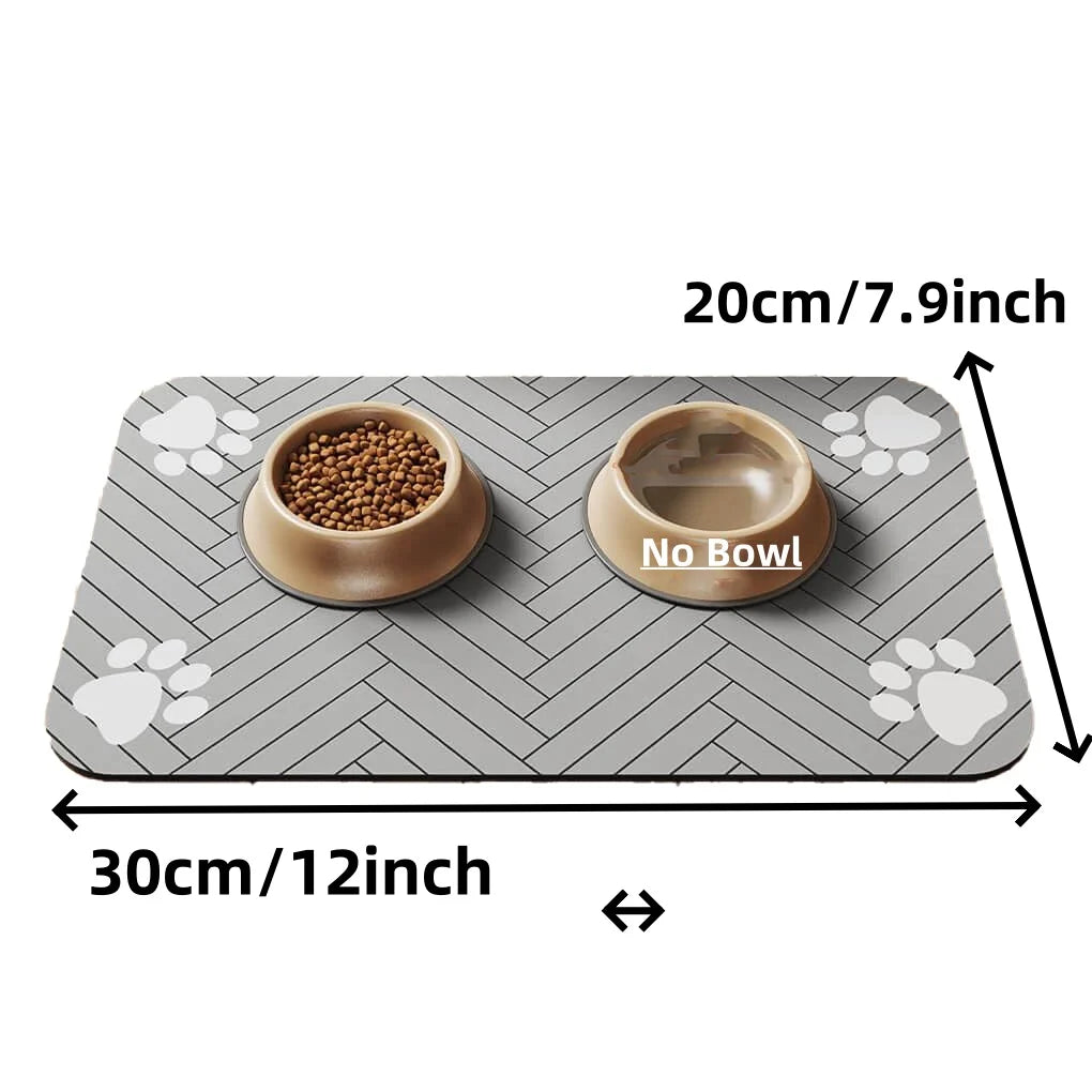 🐶😺Tapis de gamelle absorbant antidérapant – Sol propre pour chiens et chats
