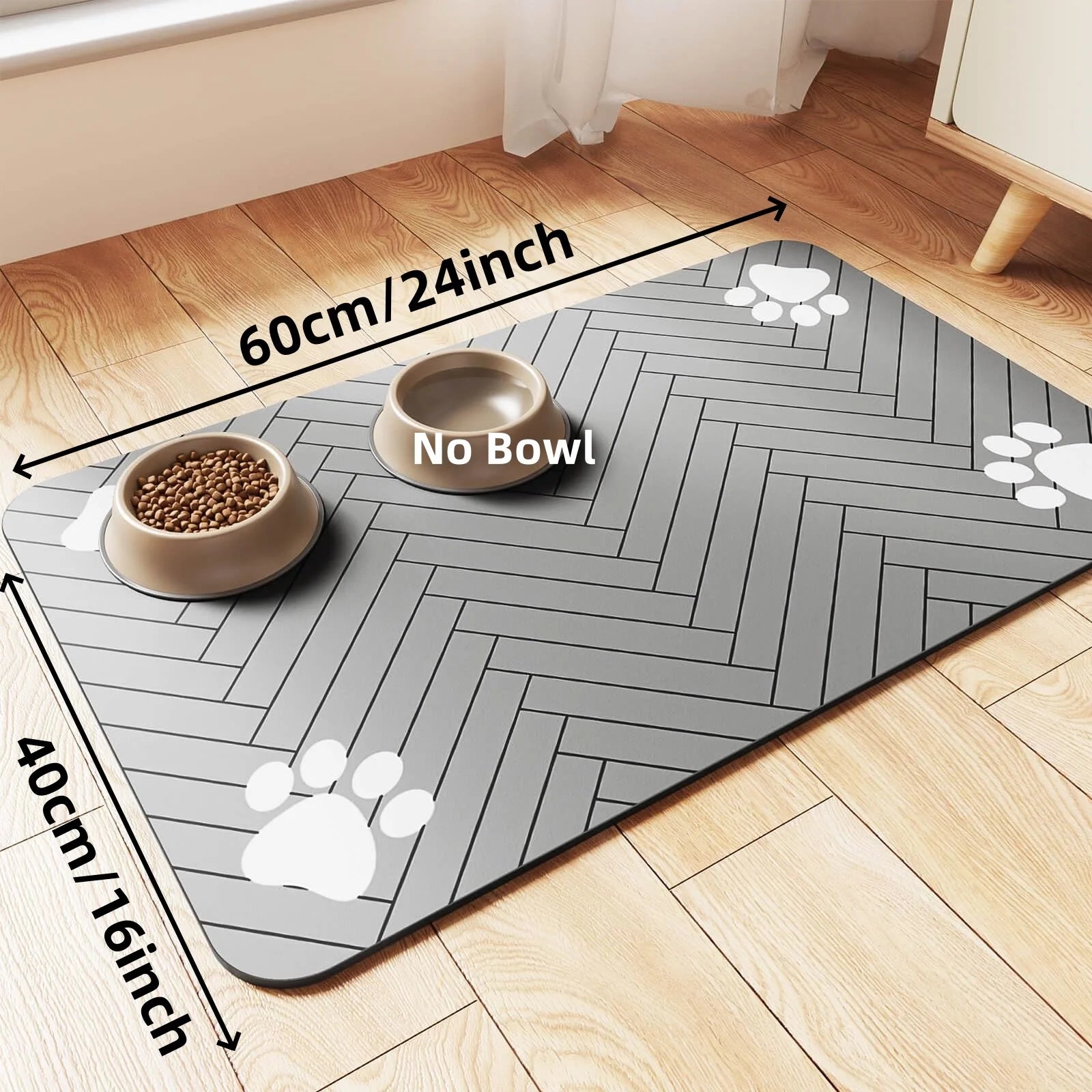 🐶😺Tapis de gamelle absorbant antidérapant – Sol propre pour chiens et chats