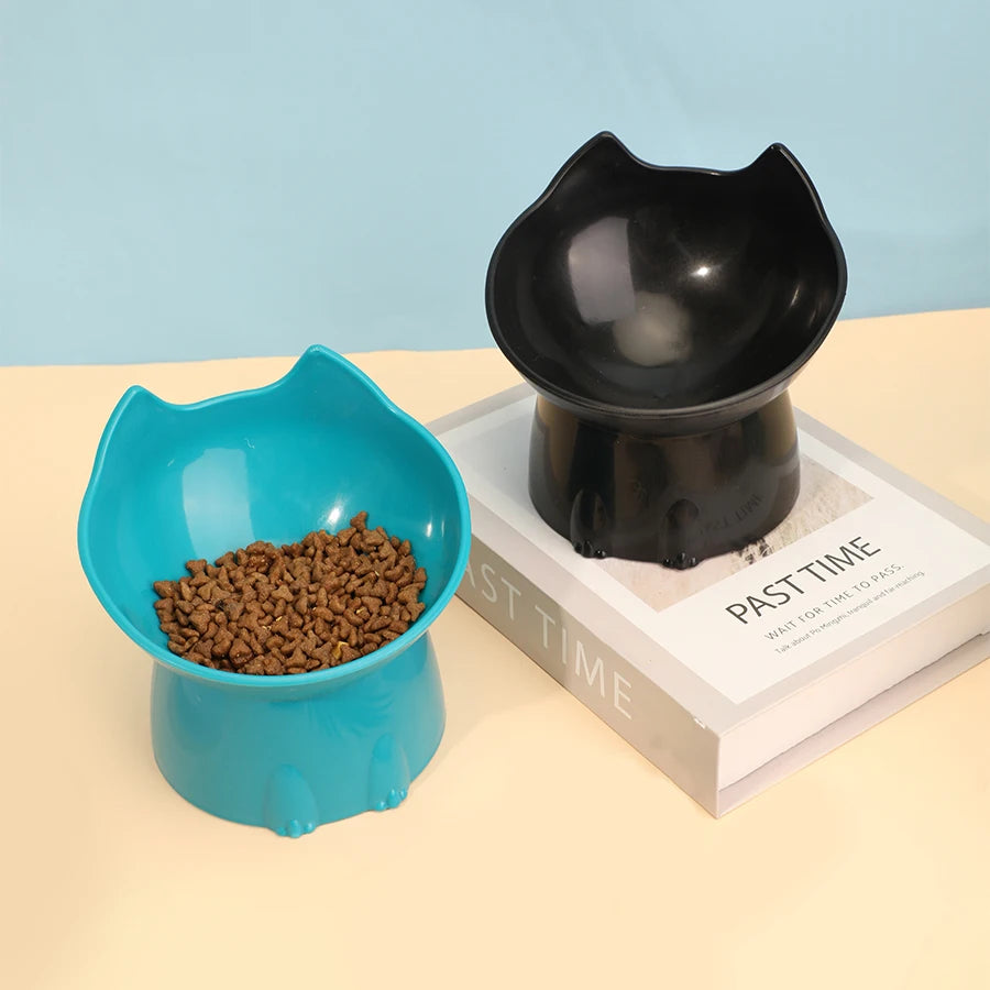 😺 Gamelle surélevée anti-stress pour chat – Design oreilles de chat